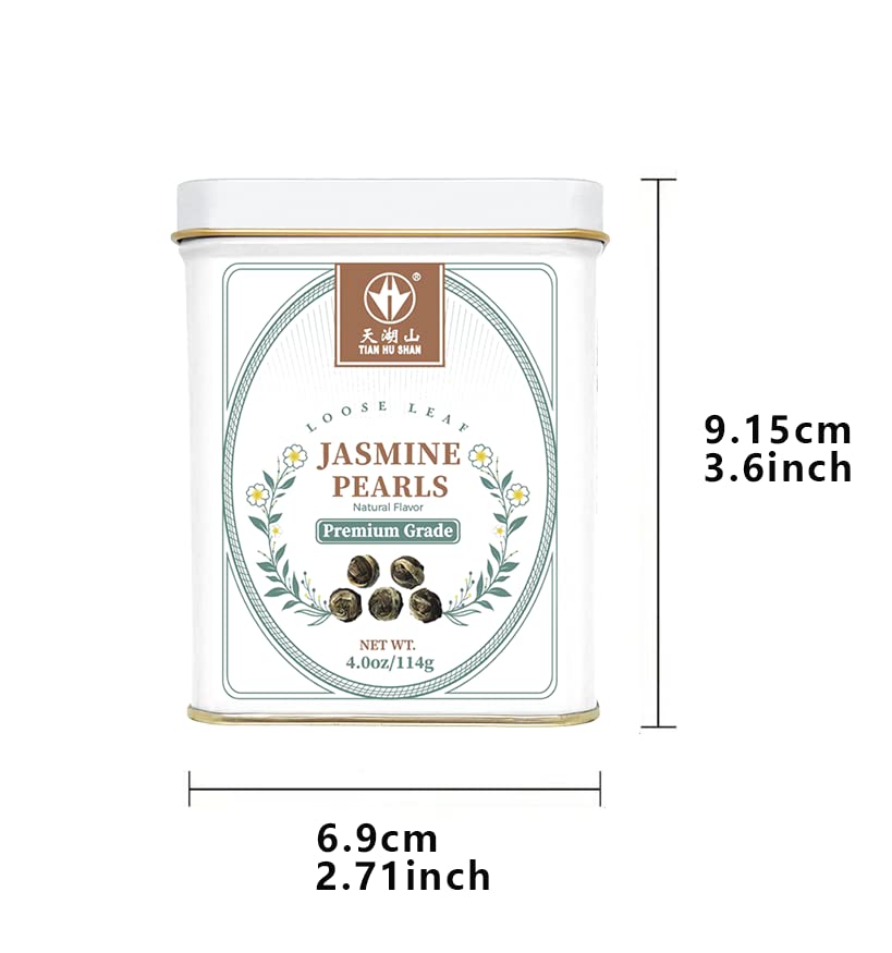 Jasmine Tea Jasmine Dragon Pearls Green Tea Loose Leaf 4oz (4 Ounce)