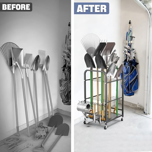 Garden Tool Organizer with Wheels