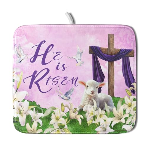 Easter Purple Dish Drying Mat
