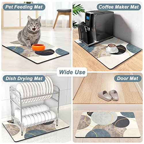 Coffee Mat 16" x 24" Cute Boho Theme Coffee Bar Mats for Espresso Machine Station Accessories and Organizer