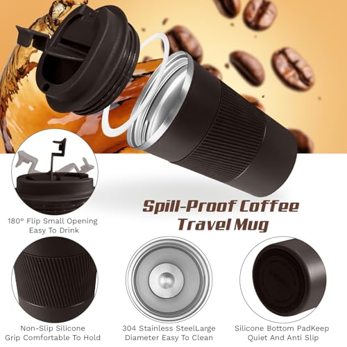 Vacuum Insulated Stainless Steel Travel Coffee Mug