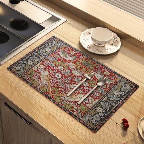 Paisley Dish Drying Mat for Kitchen Counter