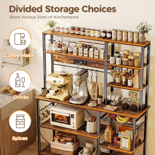 Large Bakers Rack with Power Outlets
