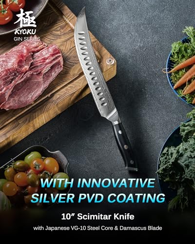10" Damascus Carving Knife for Meat Cutting