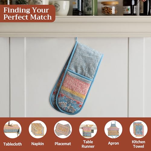 Double Oven Mitts 100% Cotton Double Oven Glove
