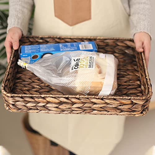 Water Hyacinth Woven Serving Tray Rectangular Hand