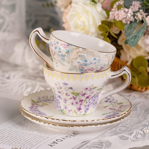 Tea Cups and Saucers Set of 2 (2 Count)