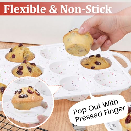Silicone Muffin Pan with Metal Frame (2 Count)