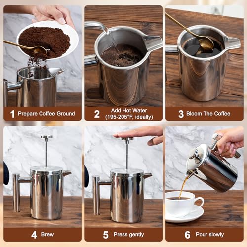 French Press Coffee Maker with Scale