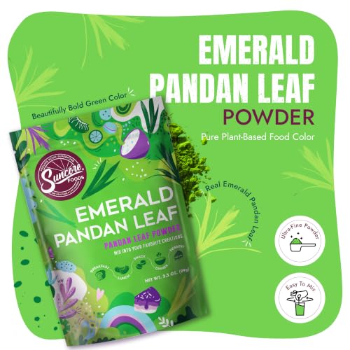 Emerald Pandan Leaf Powder 3.5oz (3.5 Ounce)
