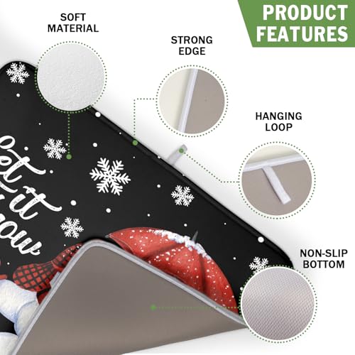 Winter Snowman Dish Drying Mat