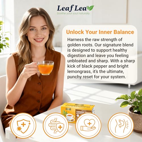 Turmeric Ginger Black Pepper Tea Bags (40 Count)