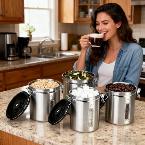 38OZ Airtight Coffee Canister with Lid