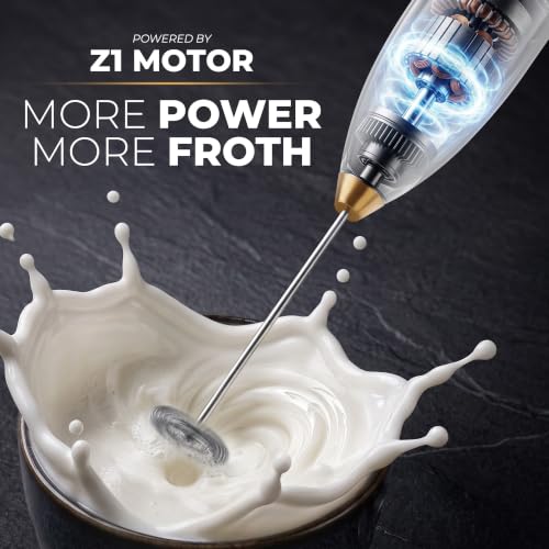 Powerful Milk Frother Wand With Duracell Batteries