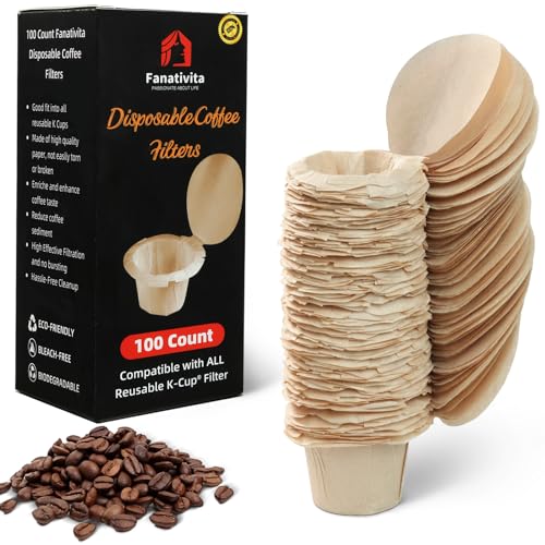 100ct K Cup Coffee Filters with Genius Lid (100 Count)