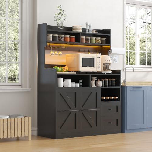 Hutch Storage Buffet Cabinet with Drawers
