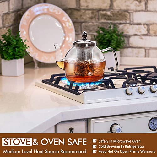 1000ml Glass Teapot with Removable Infuser