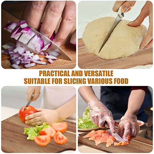 12 Packs Wooden Cutting Board Set with Handles Large Kitchen Serving Plain Chopping Board Bulk Gifts for Mom for Vegetables Meat Pizza Cheese Fruit Bread (12 Count)