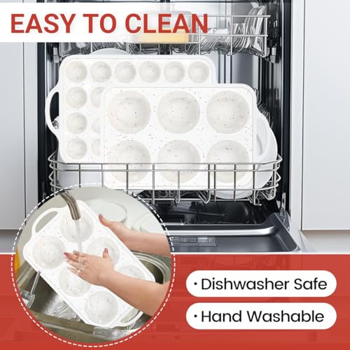 Silicone Muffin Pans for Baking (2 Count)