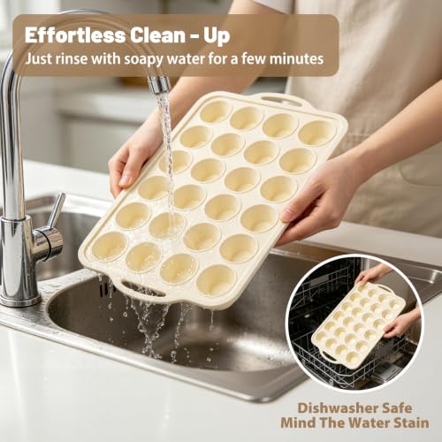 Beige Mini Silicone Muffin Molds (2 Count)