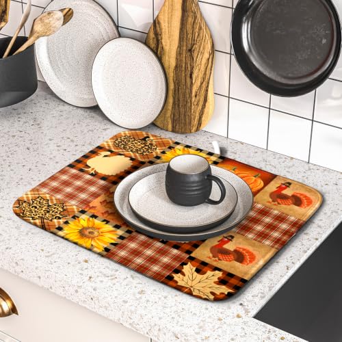 Thanksgiving Dish Drying Mat