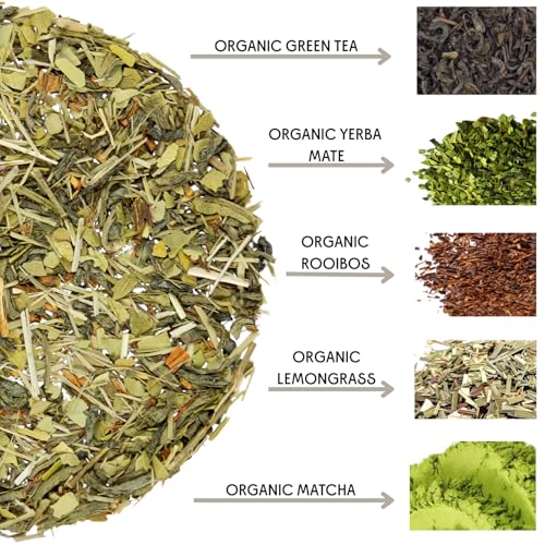 Organic Keep Fit Green Tea with Yerba Mate and Matcha for Metabolic Support (15 Count)
