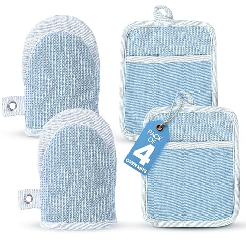 BBQ Gloves & Potholders Set (4 Count)