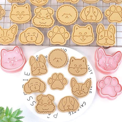 8 Dog Cookie Cutters Set