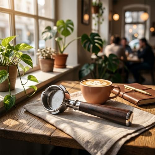 54mm Bottomless Portafilter for Breville 3 Ear Rosewood