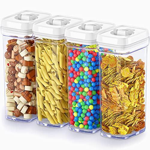 Airtight Food Storage Containers with White Lids 1.7L (4 Count)