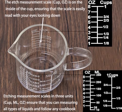 Ackers Mirror Scale Glass Measuring Cup