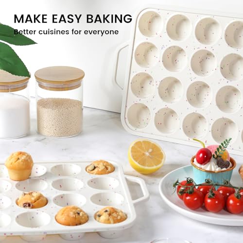Mini Muffin Pan with Metal Reinforced Frame (2 Count)
