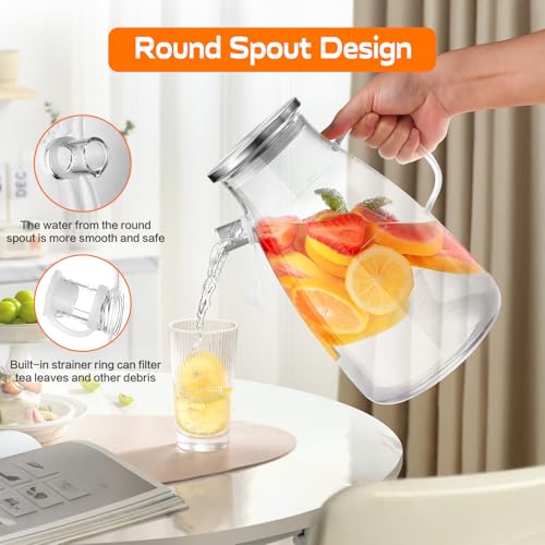 1 Gallon 128oz Glass Pitcher
