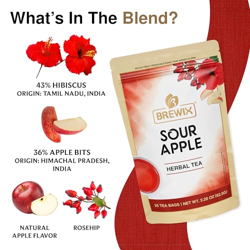 Sour Apple Hibiscus Tea Bags (25 Count)