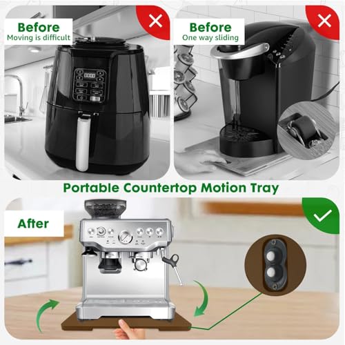 Appliance Slider 360° Rolling Tray for Countertop Coffee Maker Mat