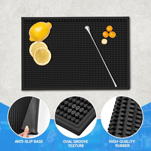 Bar Mat Premium 18"X12" Rubber Bar Mats for Countertop