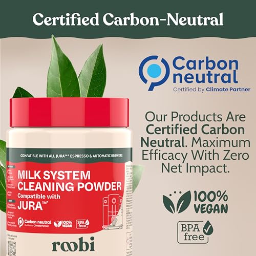 Compatible Milk System Cleaning Powder for Jura. Specially formulated for Jura Automatic Espresso Coffee Machines. 100% Vegan (8.8 Ounce)