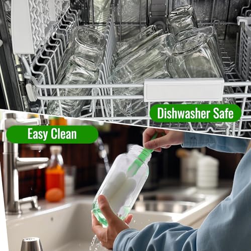 12 oz 3 Pack Glass Juice Bottles with Lids (6 Count)