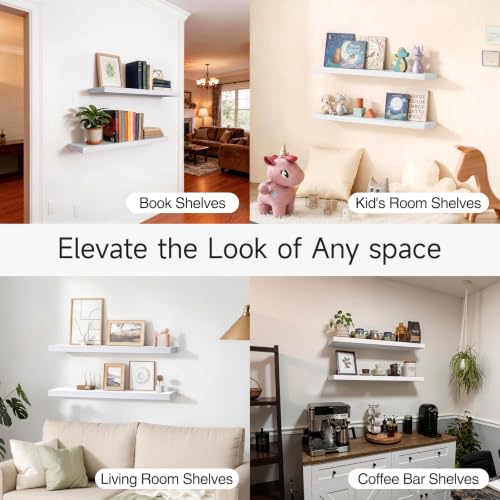 White Floating Shelves 35.4in