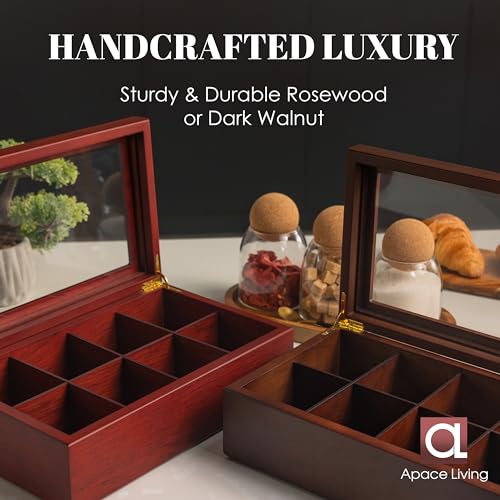 Tea Box Luxury Wooden Tea Bag Organizer from The Apace Premier Collection
