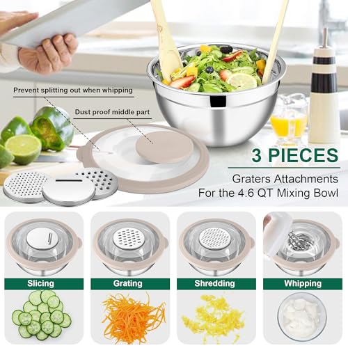 Mixing Bowls with Lids and Graters (3 Count)