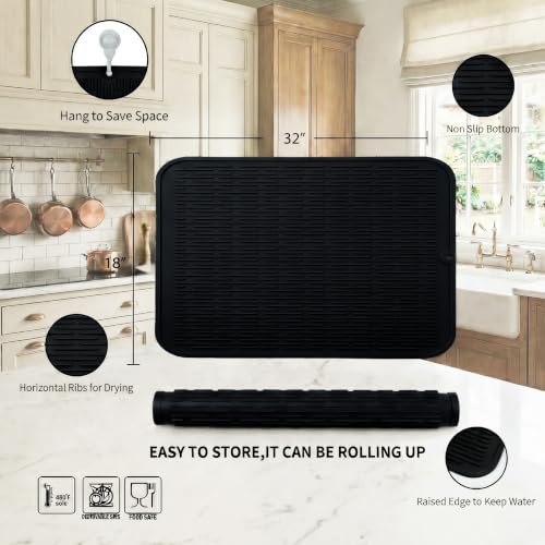 Silicone Dish Drying Mat for Multiple Usage