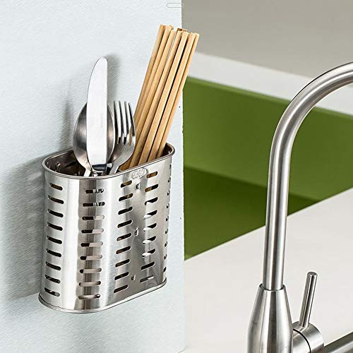 Self Adhesive 2 Compartments Mesh Utensil Drying Rack