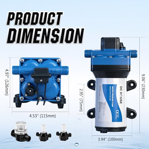 110V RV Water Booster Transfer Pump