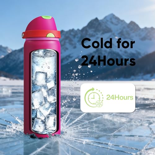 Insulated Water Bottle with Straw