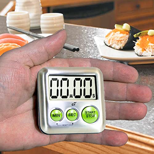 Elegant Digital Kitchen Timer Stainless Steel (6 Count)