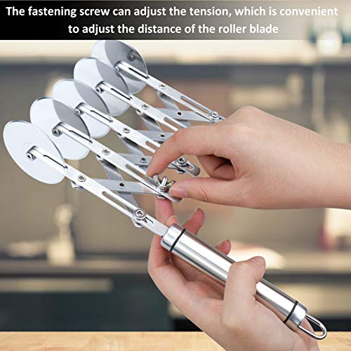 5 Wheel Pastry Cutter Stainless Pizza Slicer Multi