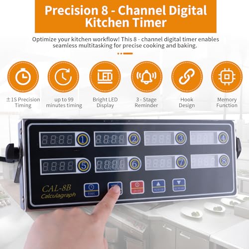 8 Channel Digital Kitchen Timer