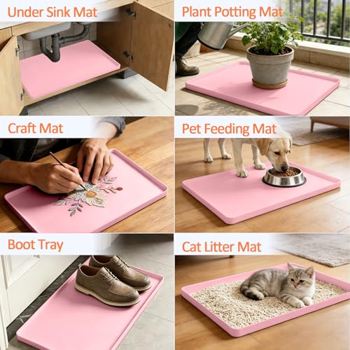 Silicone Coffee Maker Mat with Lip for Countertops