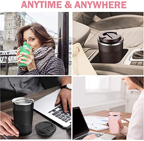 Travel Coffee Mug Spill Proof Leakproof 12 oz Insulated Coffee Mug with Screw Lid